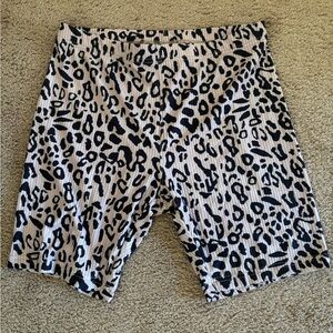 Leopard Print Biker Shorts